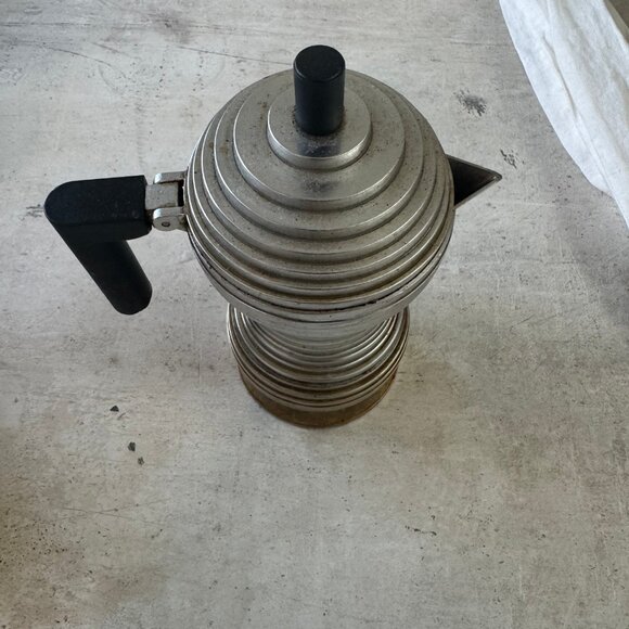 Alessi Pulcina "Moka" Maker -- Silver and Black - Picture 5 of 6